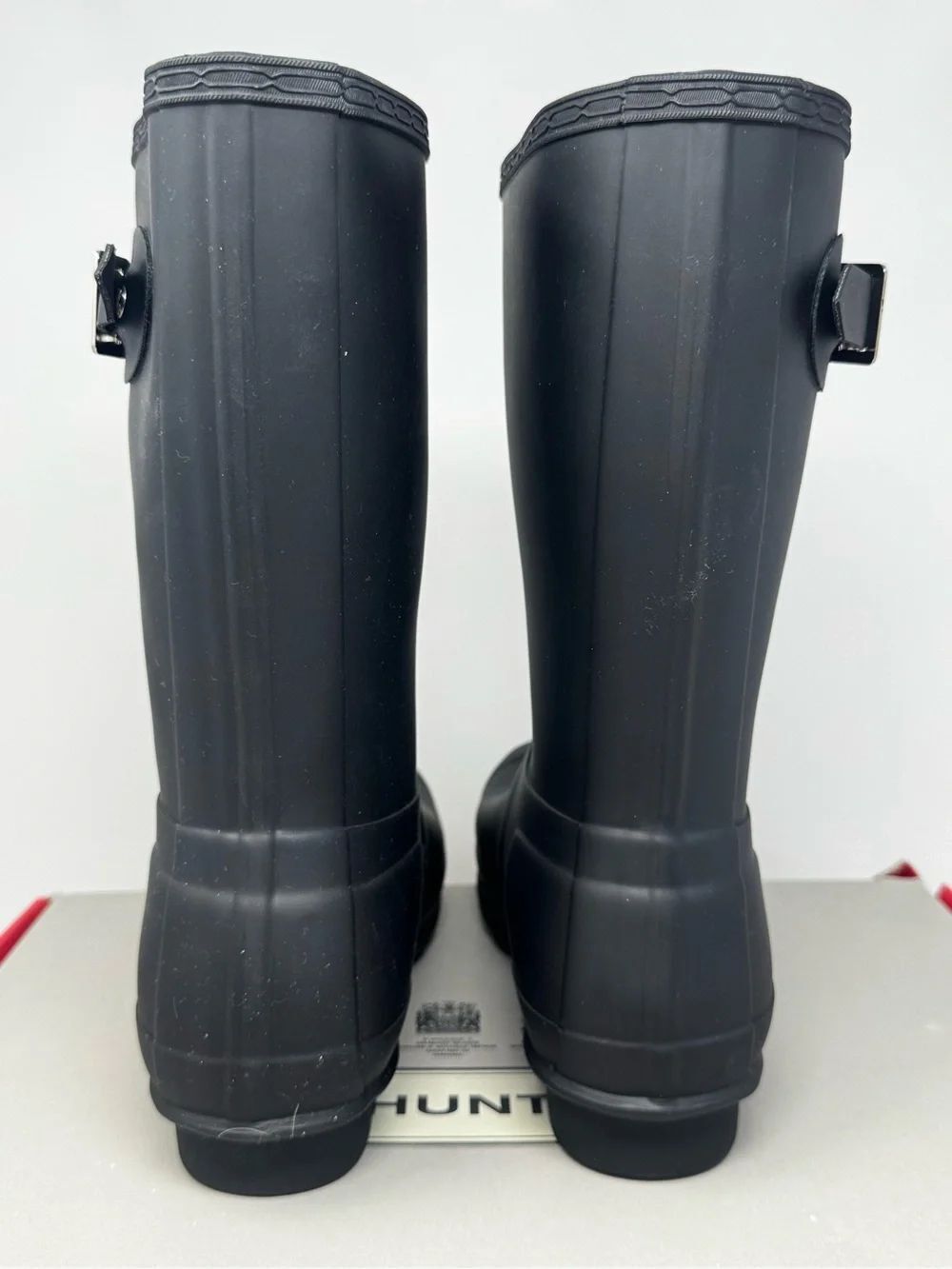 HUNTER | NEW Original Short Black Mid-Calf Waterproof Rain Boots Women’s Size 8 - Picture 7 of 13